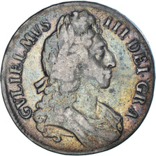 Coin, Great Britain, William III, Crown, 1696, VF(20-25), Silver, KM:486
