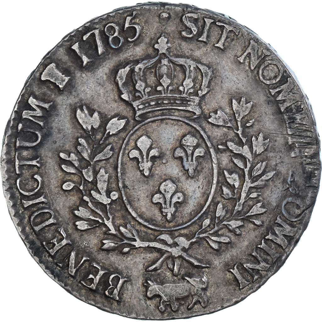 Moneta, Francia, Louis XVI, Ecu, 1785, Pau, MB+, Argento, KM:572, Gadoury:356a