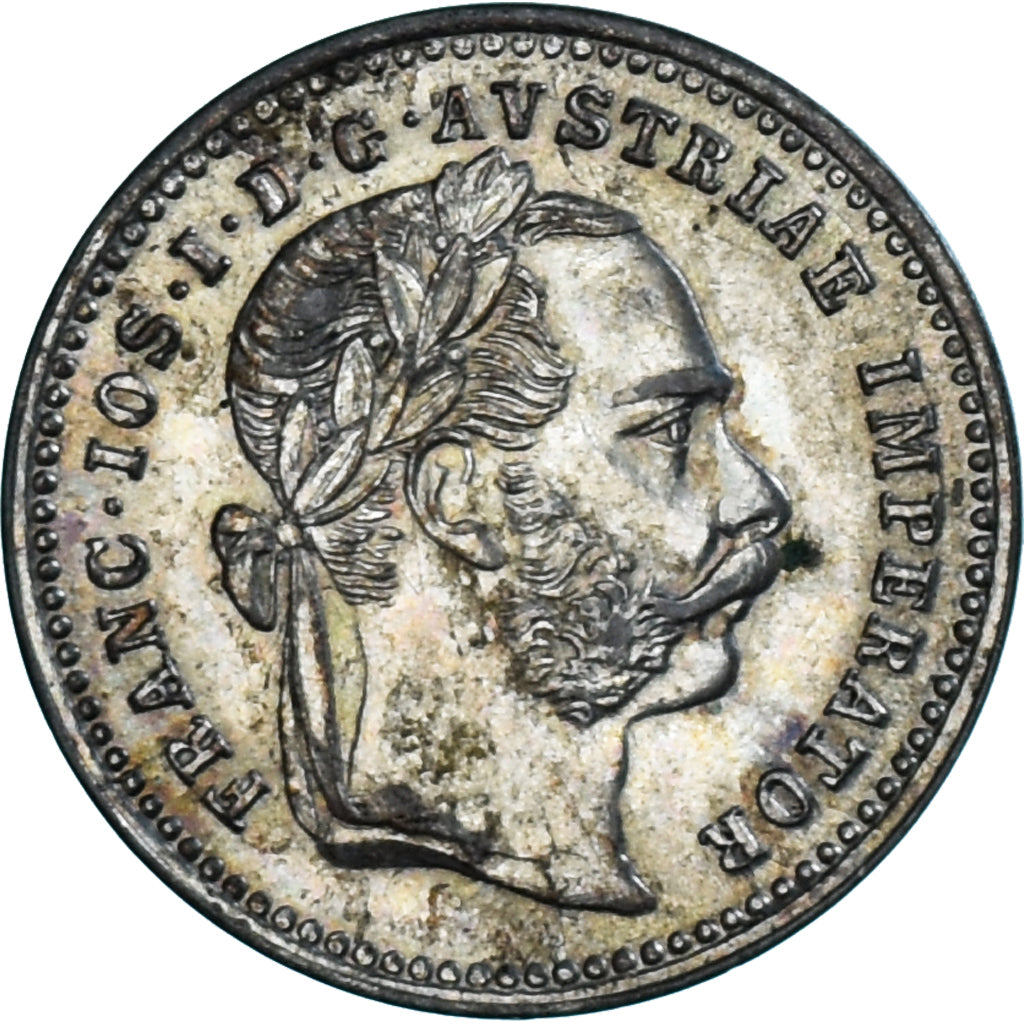 Coin, Austria, Franz Joseph I, 10 Kreuzer, 1872, Vienne, AU(55-58), Silver