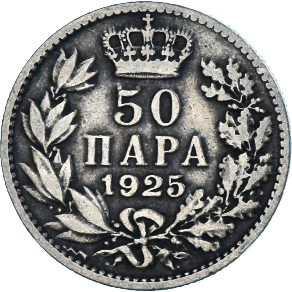 Moneta, Jugosławia, Alexander I, 50 Para, 1925, Poissy, VF(20-25)
