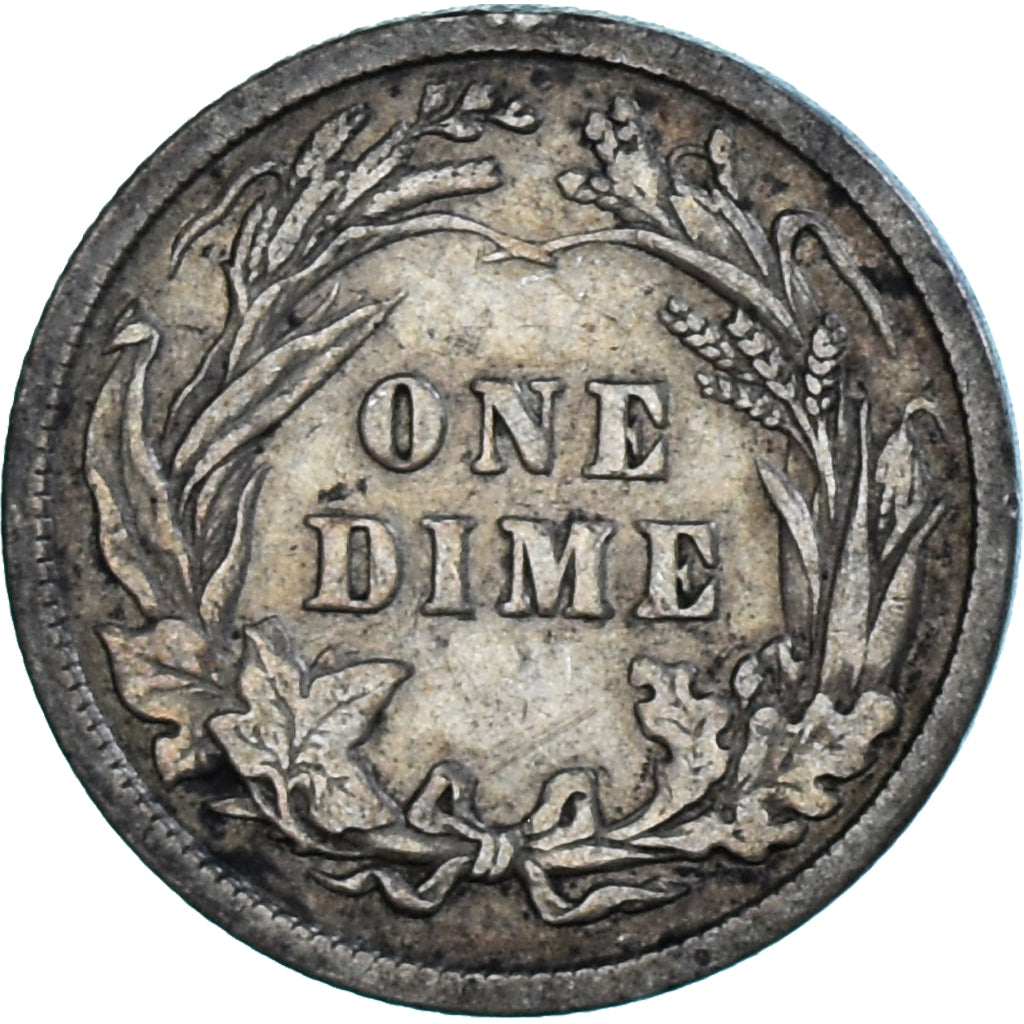 Moneta, Stati Uniti, Barber Dime, Dime, 1908, Philadelphia, BB+, Argento, KM:113