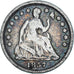 Coin, United States, Seated Liberty Half Dime, Half Dime, 1857, Philadelphia