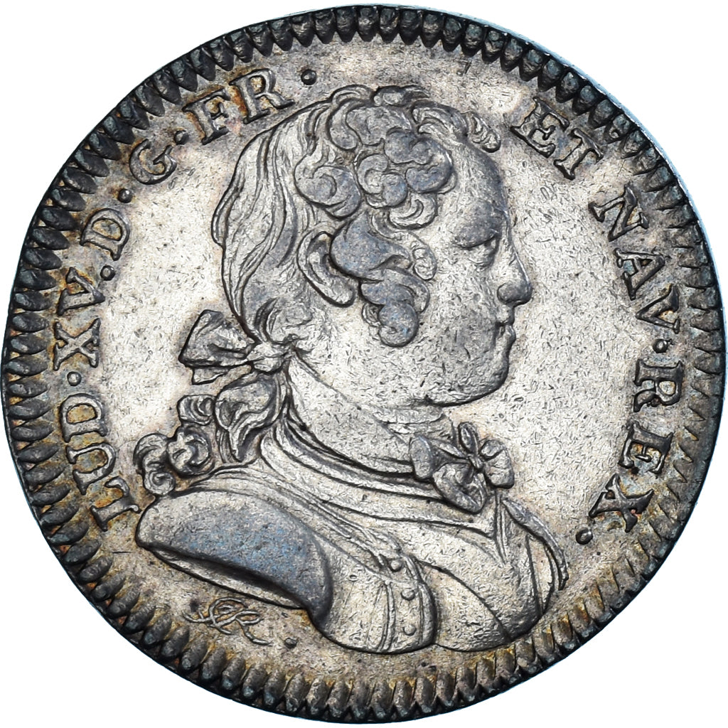 France, Token, Royal, Louis XV, 1727, AU(55-58), Silver, Feuardent:10952