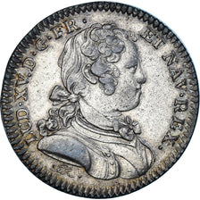 France, Token, Royal, Louis XV, 1727, AU(55-58), Silver, Feuardent:10952