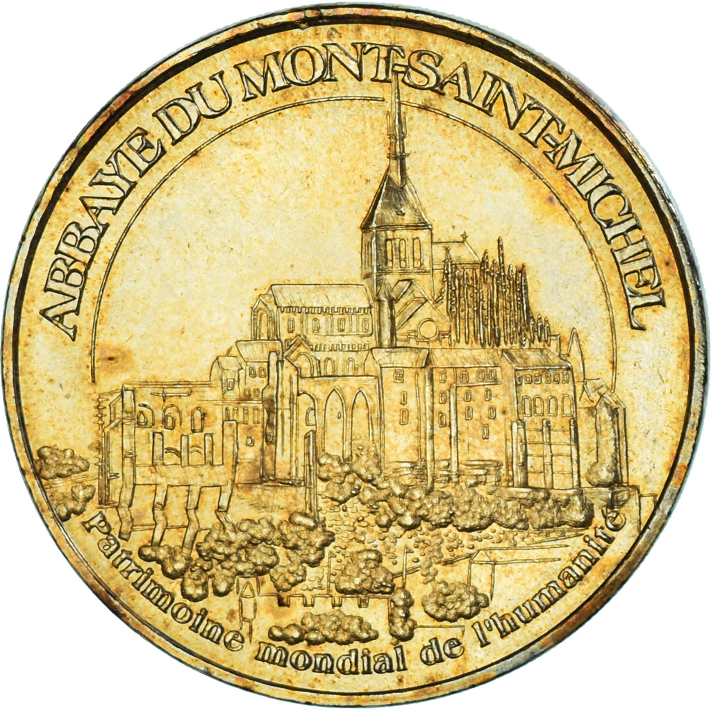Francia, zeton, Jetón turístico, 50/ Abbaye du Mont-Saint-Michel, Arts &