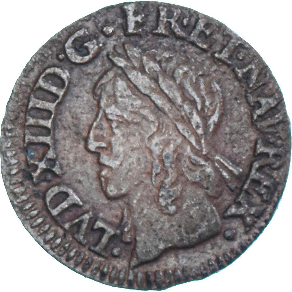 Coin, France, Louis XIII, Double tournois de Warin, tête à gauche, Double