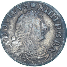 Coin, France, Louis XIV, 4 Sols des Traitants, 1676, Vimy, VF(30-35), Silver