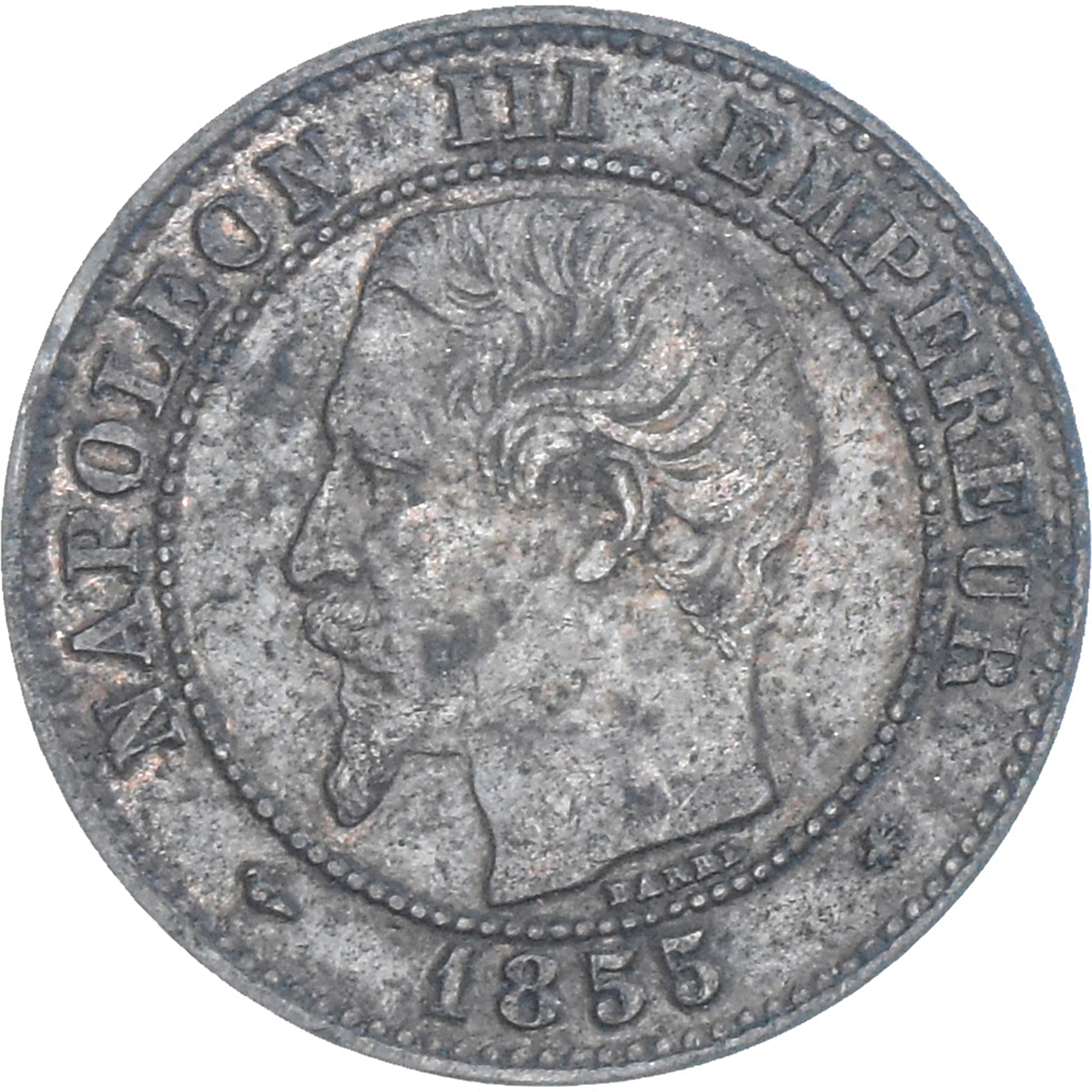 Coin, France, Napoleon III, 2 Centimes, 1855, Strasbourg, EF(40-45), Bronze
