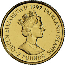 Moeda, Ilhas Falkland, Elizabeth II, 2 Pounds, 1997, British Royal Mint, MS(63)