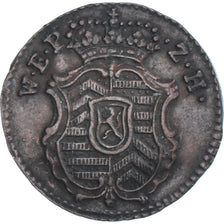 Coin, German States, HANAU-MUNZENBERG, Wilhelm IX, Heller, 1773, AU(50-53)
