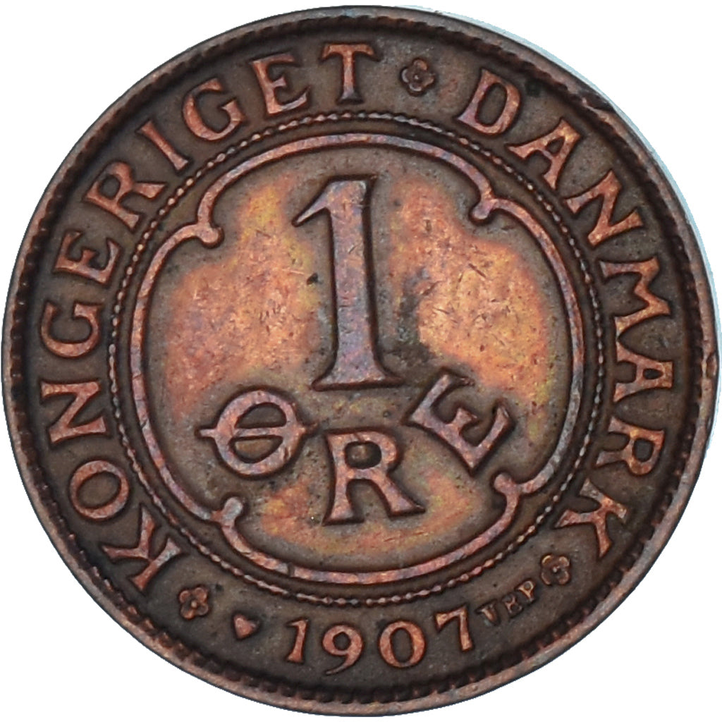 Monnaie, Danemark, Frederik VIII, Ore, 1907, Copenhagen, TB+, Bronze, KM:804