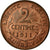 Moneda, Francia, Dupuis, 2 Centimes, 1911, Paris, EBC, Bronce, Gadoury:107