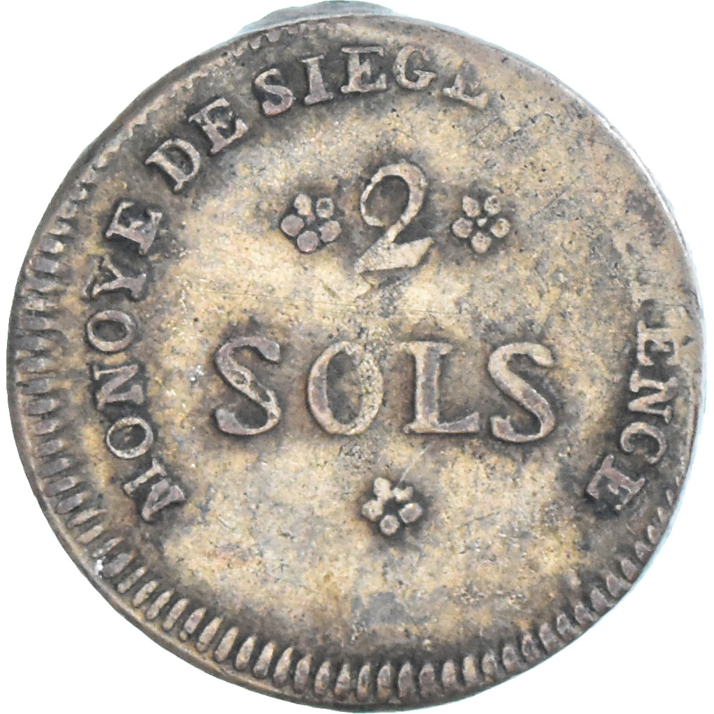 Münze, Frankreich, 2 Sols, 1793, Mayence, S+, Bronze, Gadoury:66