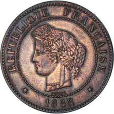Coin, France, Cérès, 5 Centimes, 1888, Paris, EF(40-45), Bronze, KM:821.1