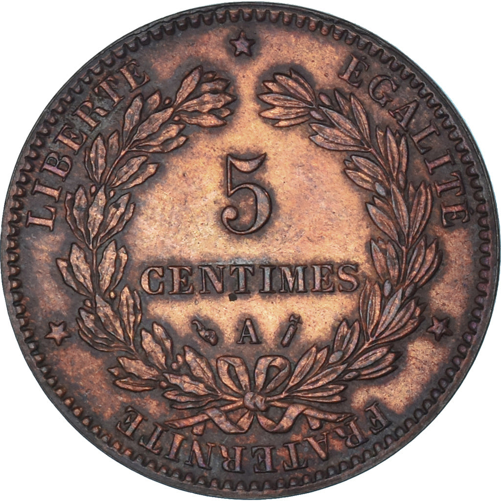 Coin, France, Cérès, 5 Centimes, 1888, Paris, EF(40-45), Bronze, KM:821.1