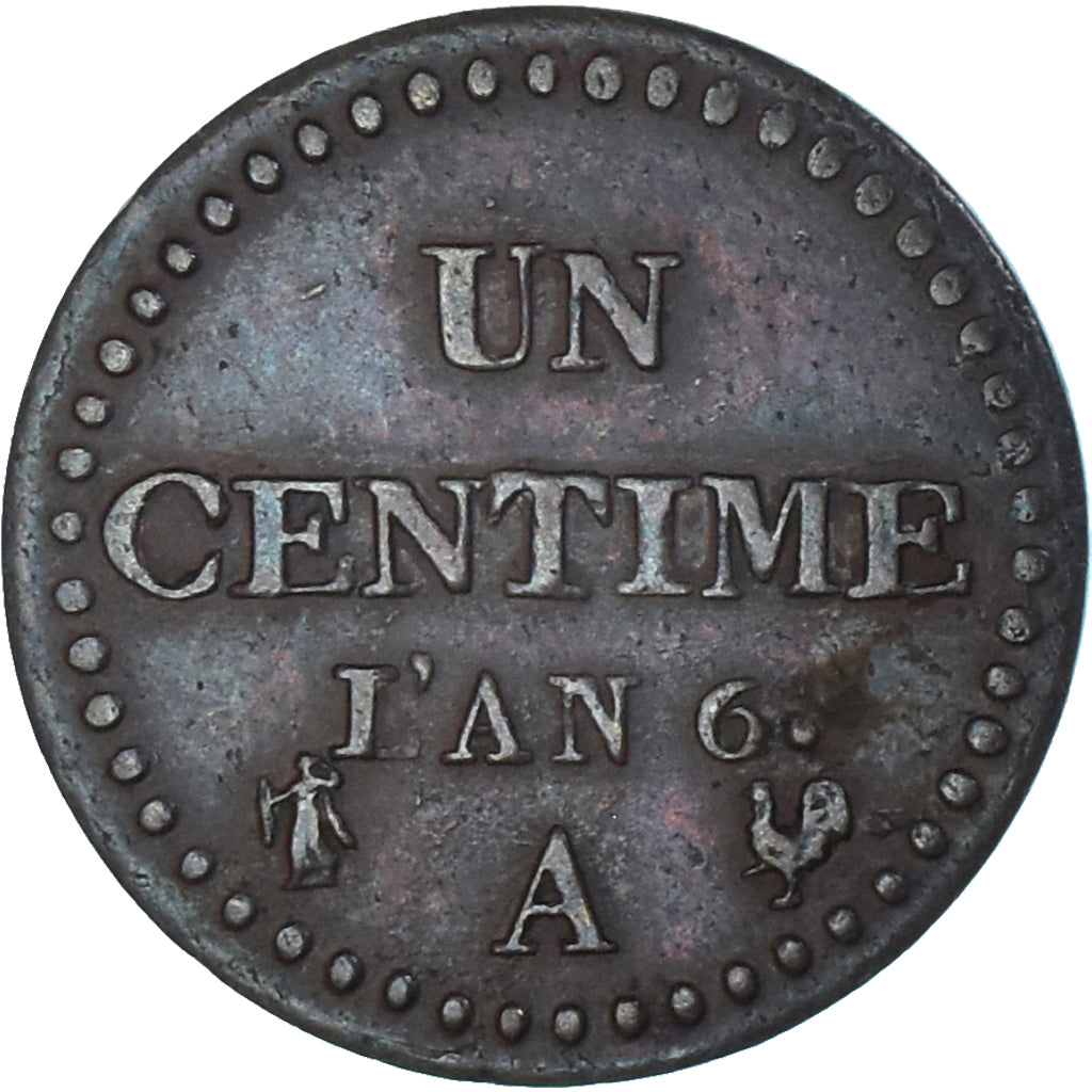 Coin, France, Dupré, Centime, AN 6, Paris, EF(40-45), Bronze, KM:646