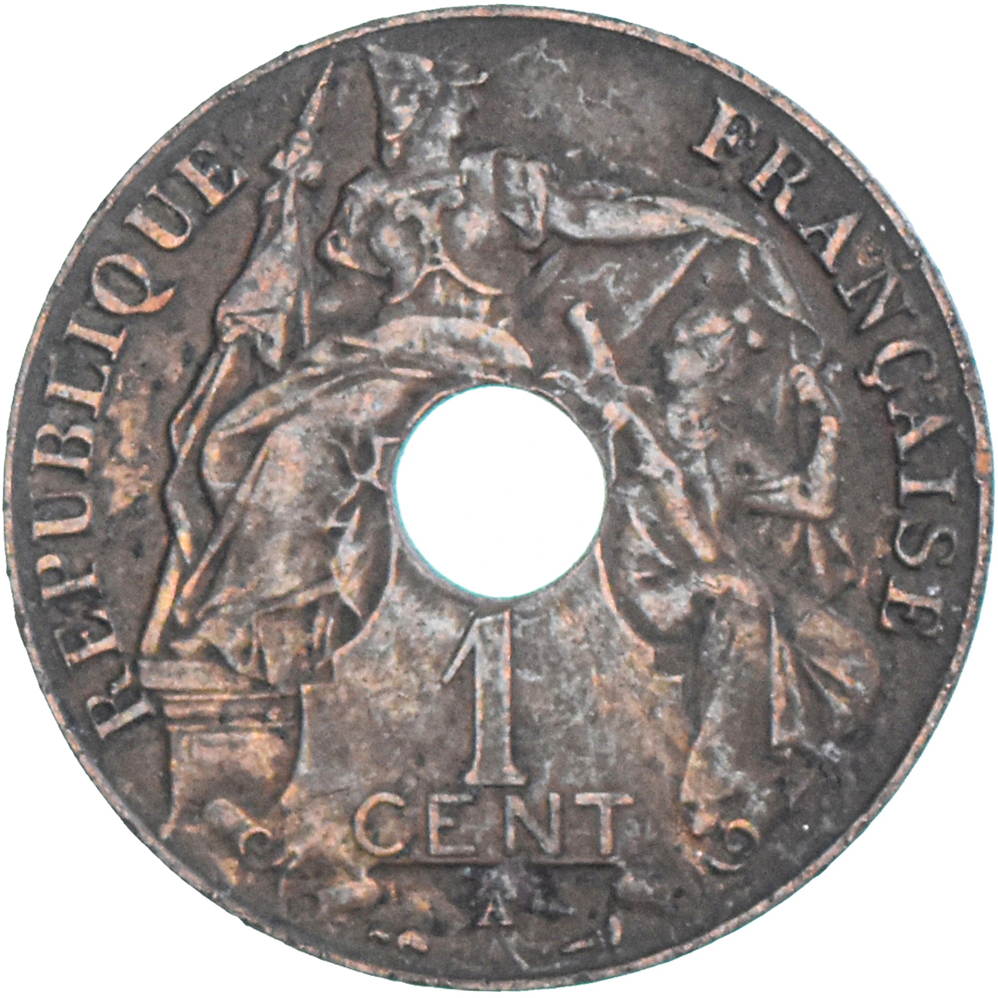Coin, FRENCH INDO-CHINA, Cent, 1917, Paris, EF(40-45), Bronze, KM:12.1
