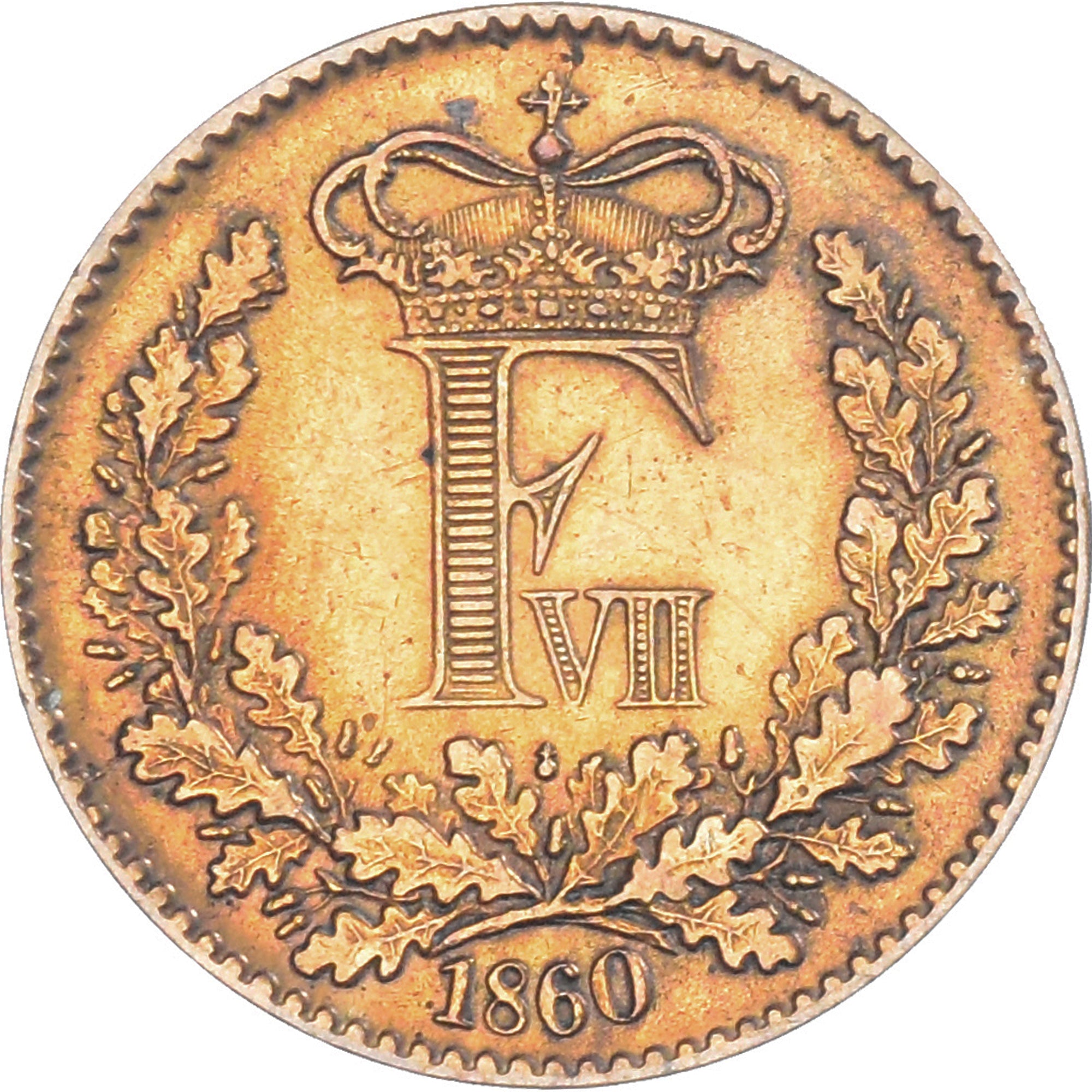 Monnaie, Danemark, Frederik VII, Skilling Rigsmont, 1860, Copenhagen, TTB+