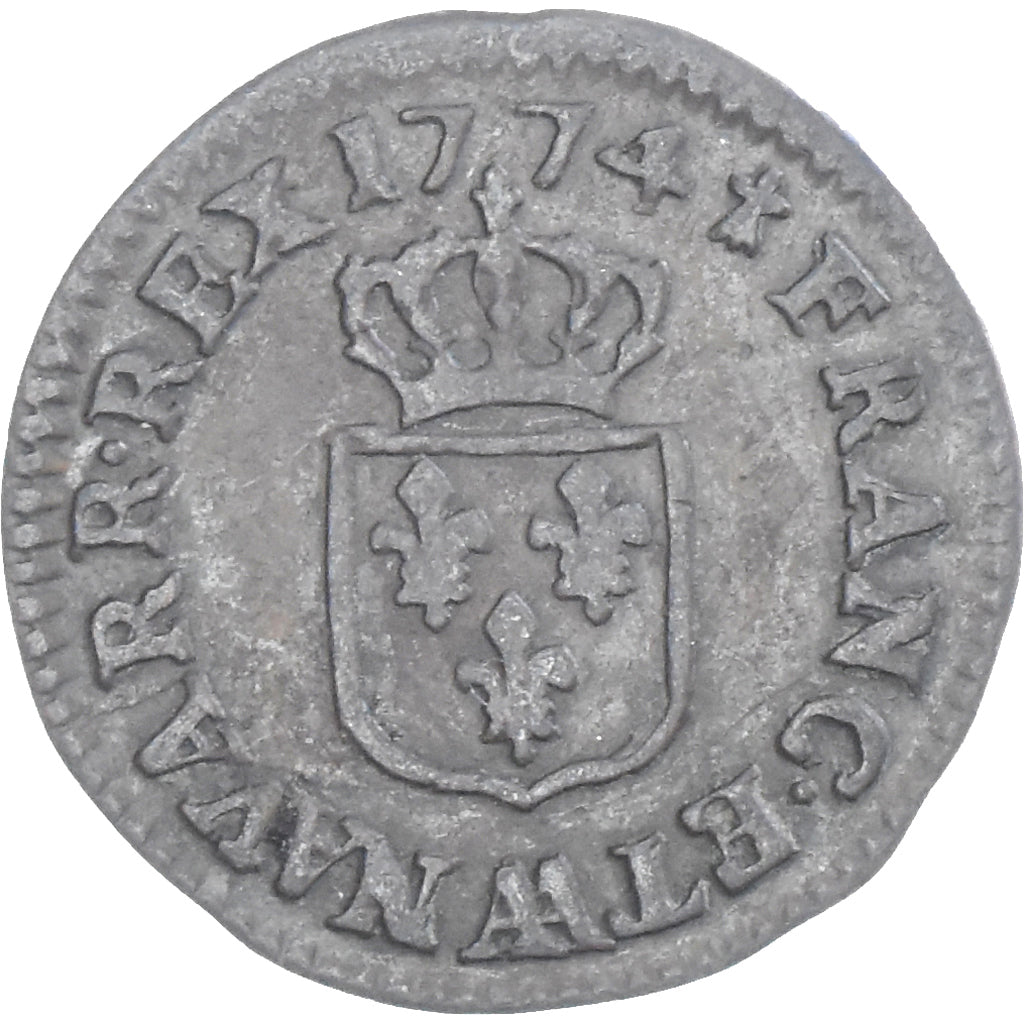 Munten, Frankrijk, Louis XV, Liard à la vieille tête, Liard, 1774, Metz, FR+