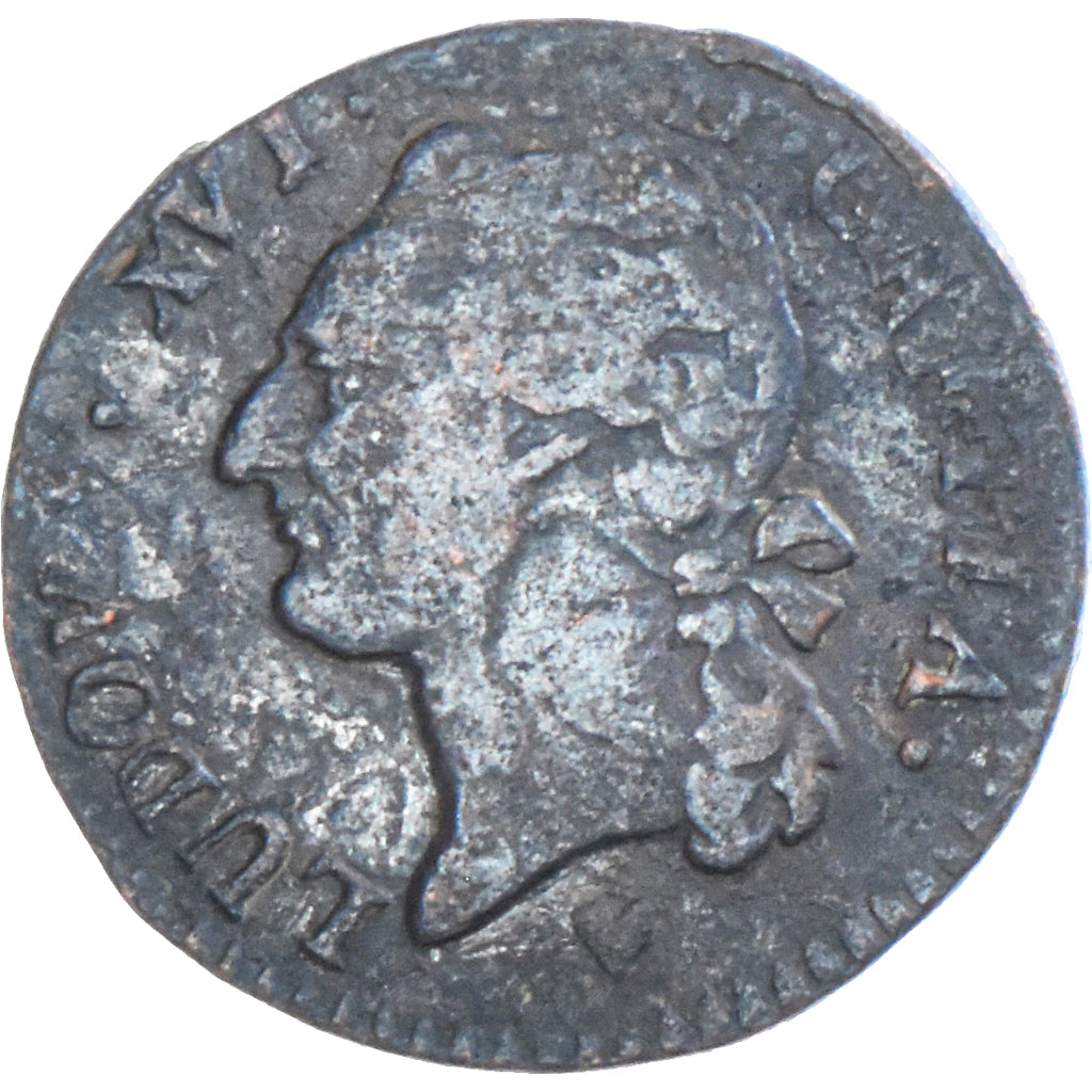 Münze, Frankreich, Louis XVI, 1/2 Sol ou 1/2 sou, 1/2 Sol, 1785, Strasbourg, S