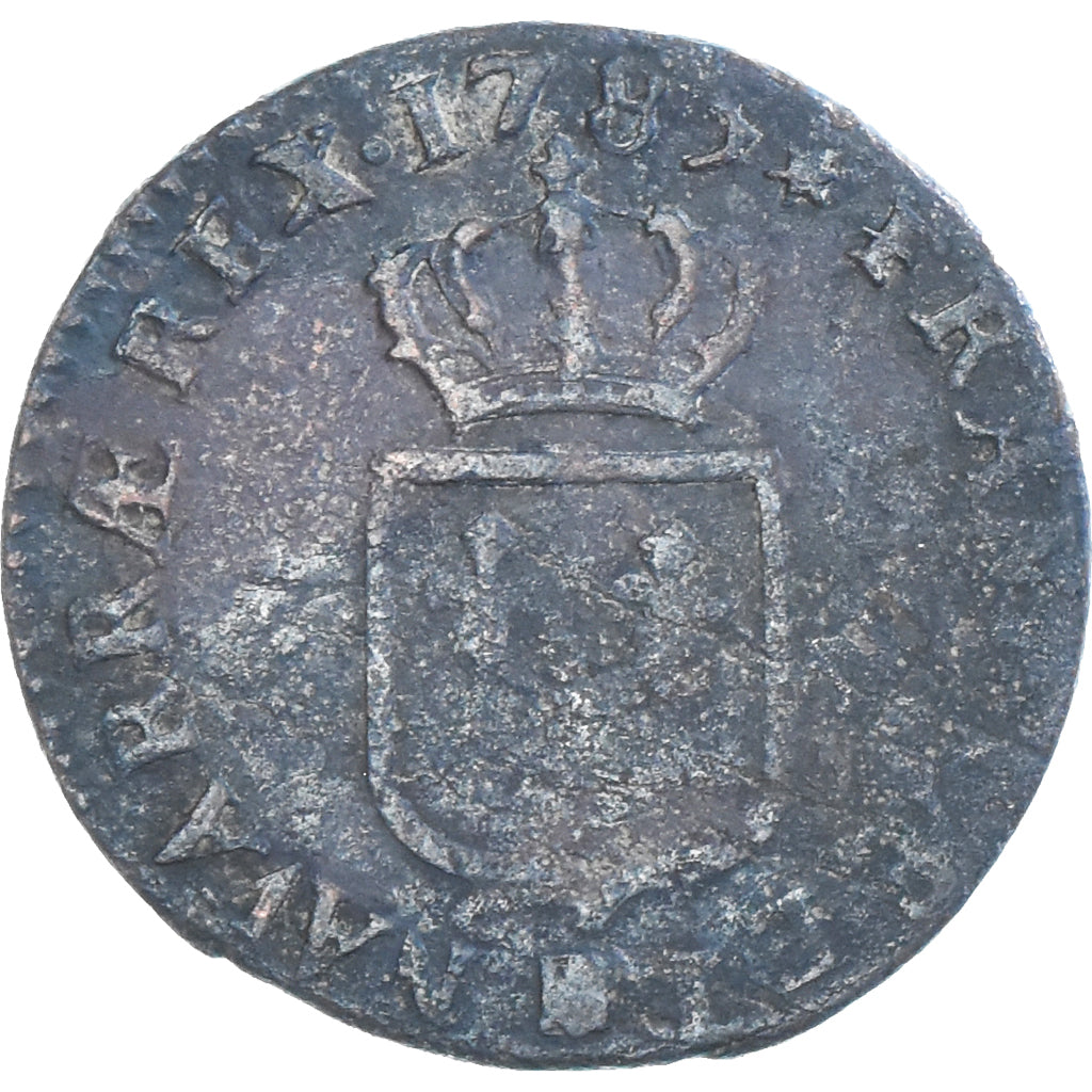 Münze, Frankreich, Louis XVI, 1/2 Sol ou 1/2 sou, 1/2 Sol, 1785, Strasbourg, S