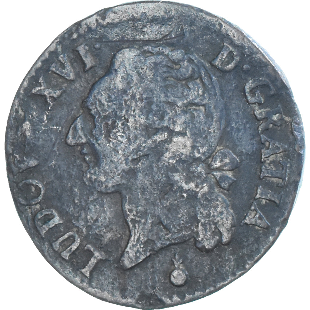Moneta, Francia, Louis XVI, Sol ou sou, Sol, 1786, Metz, B+, Rame, KM:578.2