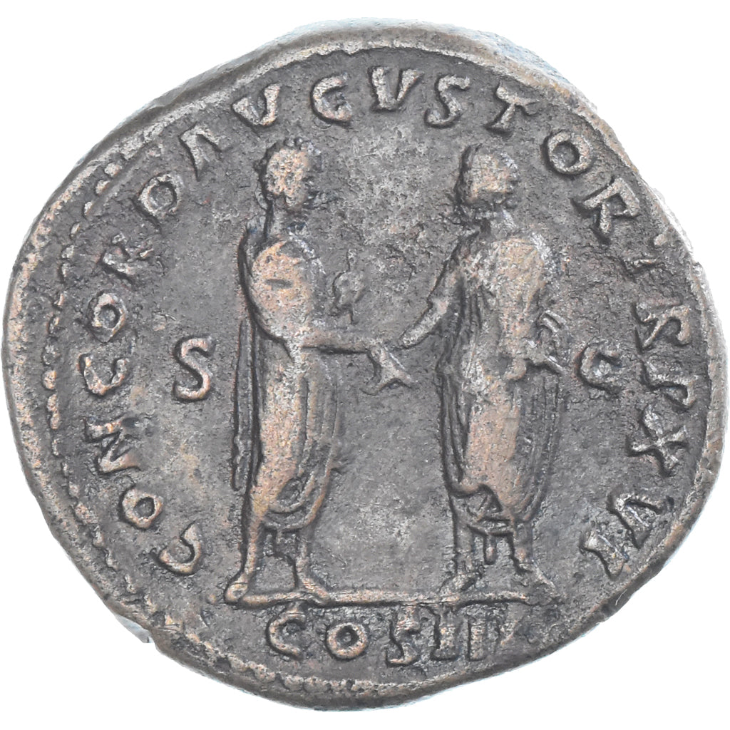 Münze, Marcus Aurelius, Sesterz, 162, Rome, SS, Kupfer, RIC:826