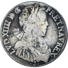 Moneda, Francia, Louis XIV, 1/2 Écu à la mèche longue, 1/2 Ecu, 1658