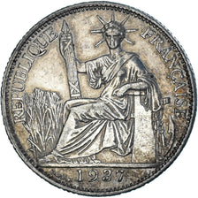 Coin, FRENCH INDO-CHINA, 20 Cents, 1937, Paris, EF(40-45), Silver, KM:17.2
