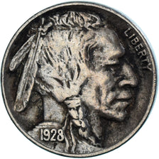 Moneda, Estados Unidos, Buffalo Nickel, 5 Cents, 1928, Philadelphia, BC+, Cobre