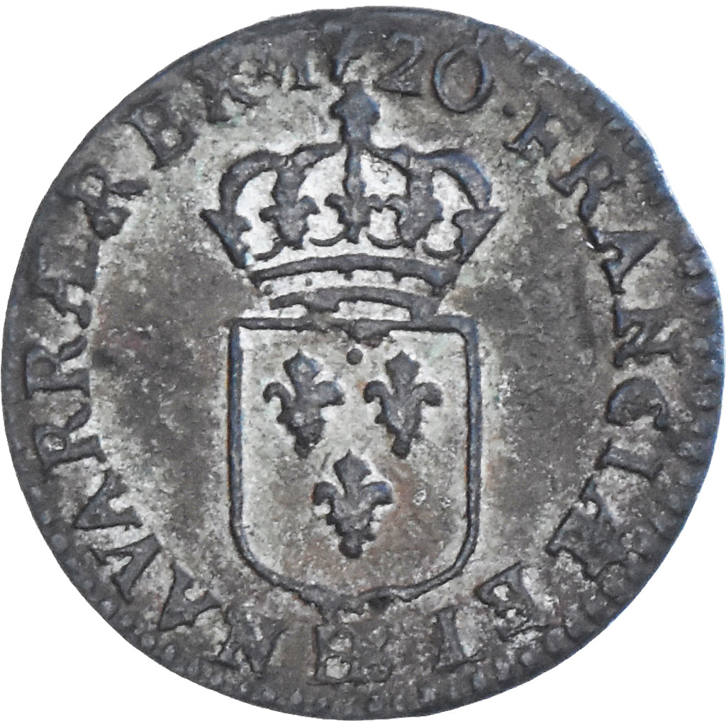 Moneta, Francja, Louis XV, Liard, 1720, Strasbourg, VF(30-35), Miedź, KM:450.3