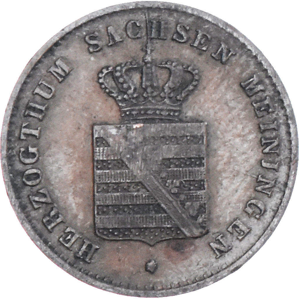 Coin, German States, SAXE-MEININGEN, Georg II, Pfennig, 1868, EF(40-45), Copper