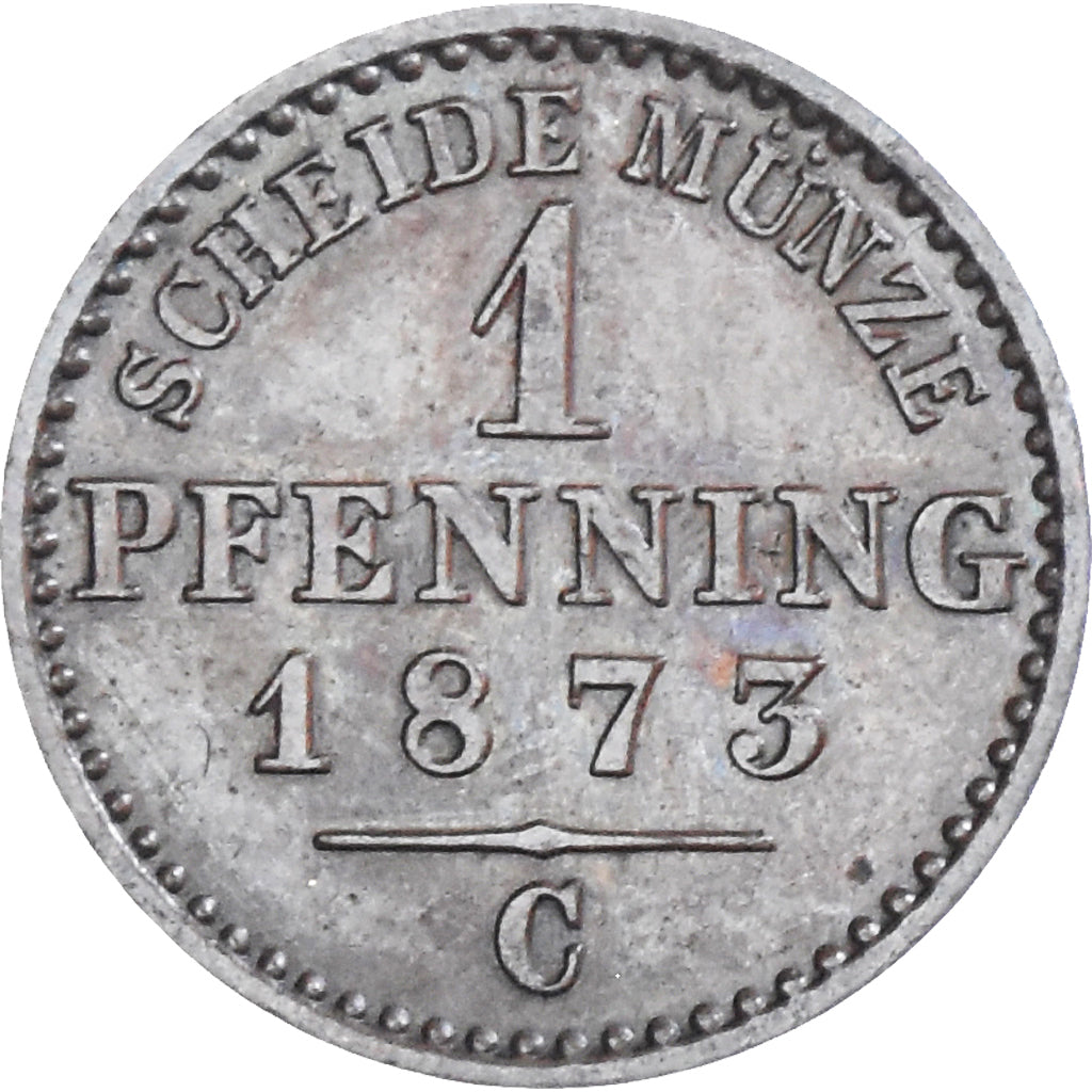 Münze, Deutsch Staaten, PRUSSIA, Wilhelm I, Pfennig, 1873, Frankfurt, SS+