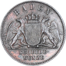 Coin, German States, BADEN, Friedrich I, Kreuzer, 1867, AU(50-53), Copper