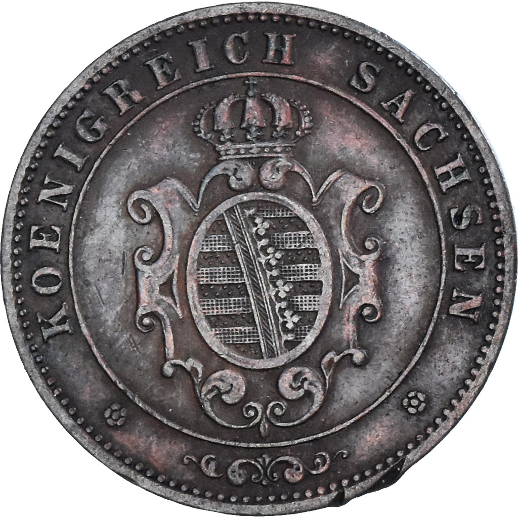 Monnaie, Etats allemands, SAXONY-ALBERTINE, Johann, 5 Pfennig, 1862, Dresde