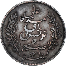Coin, Tunisia, Ali Bey, 5 Centimes, 1893, Paris, VF(30-35), Bronze, KM:221