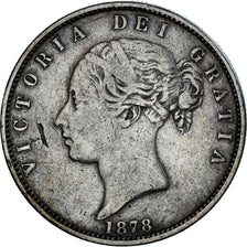 Coin, Great Britain, Victoria, 1/2 Crown, 1878, VF(30-35), Silver, KM:756