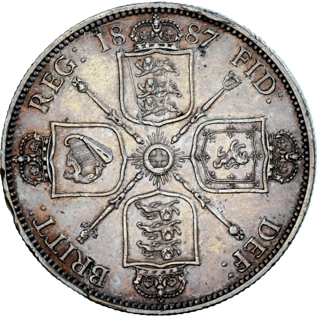Moneta, Gran Bretagna, Victoria, Florin, Two Shillings, 1887, SPL-, Argento
