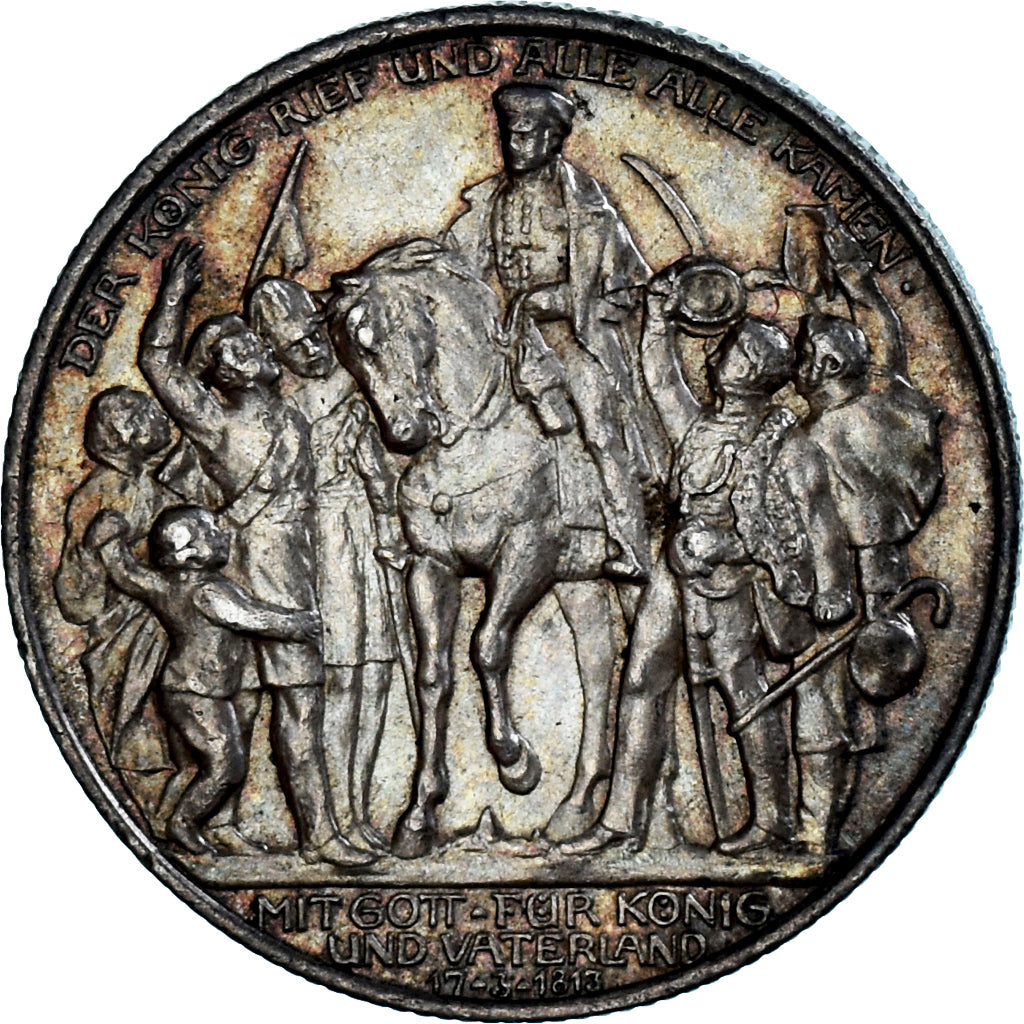 Coin, German States, PRUSSIA, Wilhelm II, 2 Mark, 1913, Berlin, MS(60-62)