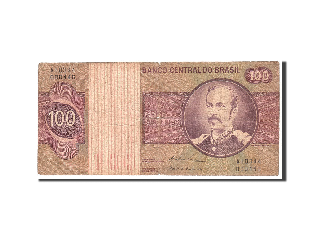 Banknote, Brazil, 100 Cruzeiros, 1970, Undated, KM:195a, VF(20-25)