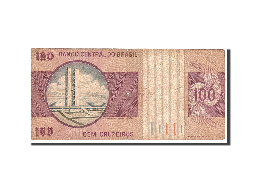 Banknote, Brazil, 100 Cruzeiros, 1970, Undated, KM:195a, VF(20-25)