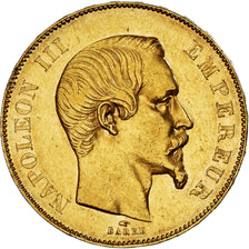 Münze, Frankreich, Napoleon III, 50 Francs, 1856, Paris, SS+, Gold, KM:785.1