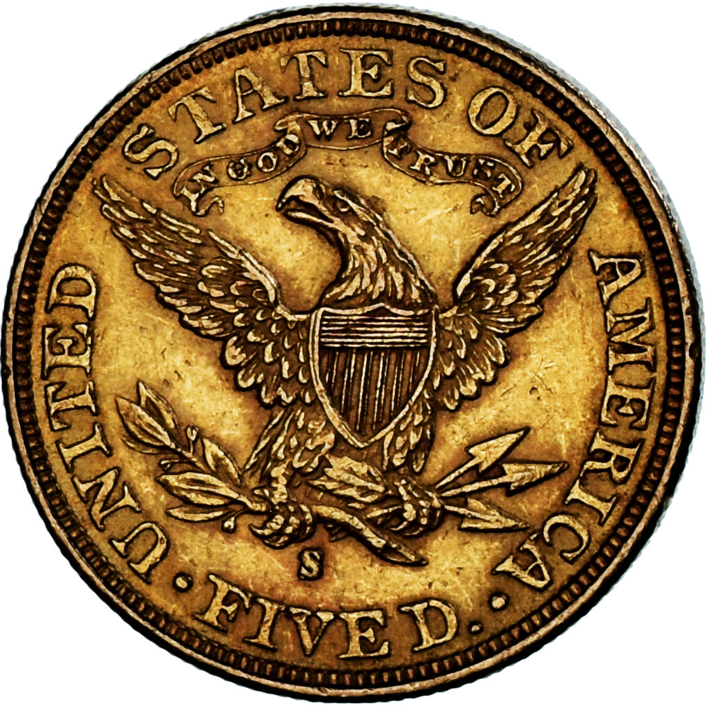 Moneta, Stati Uniti, Coronet Head, $5, Half Eagle, 1894, San Francisco, SPL-