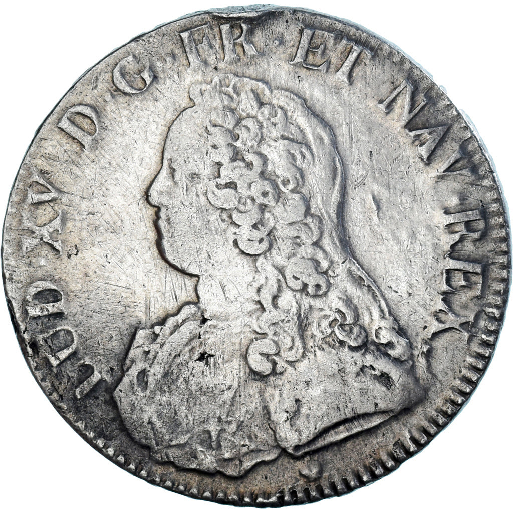 Coin, France, Louis XV, Écu aux branches d'olivier, Ecu, 1737, Strasbourg