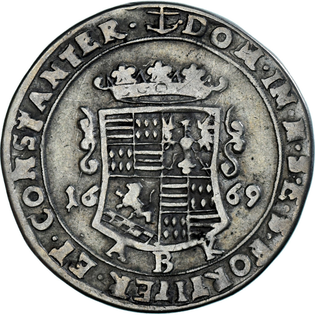 Coin, German States, MANSFELD-EISLEBEN, 1/3 Thaler, 1/2 Gulden, 1669, Eisleben