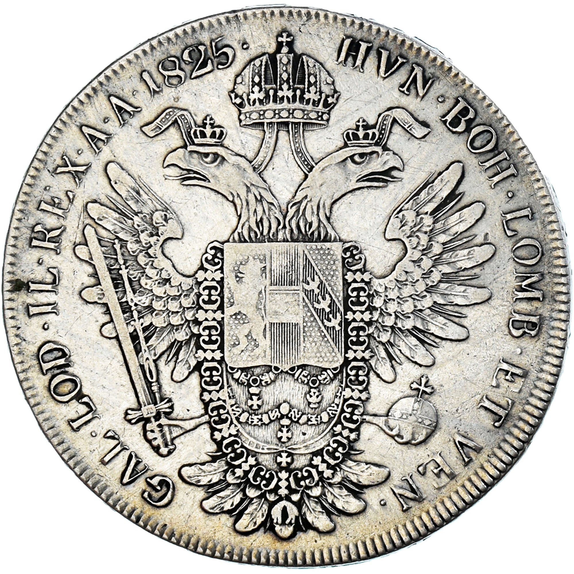 Coin, Austria, Franz II (I), Thaler, 1825, Vienne, EF(40-45), Silver, KM:2163