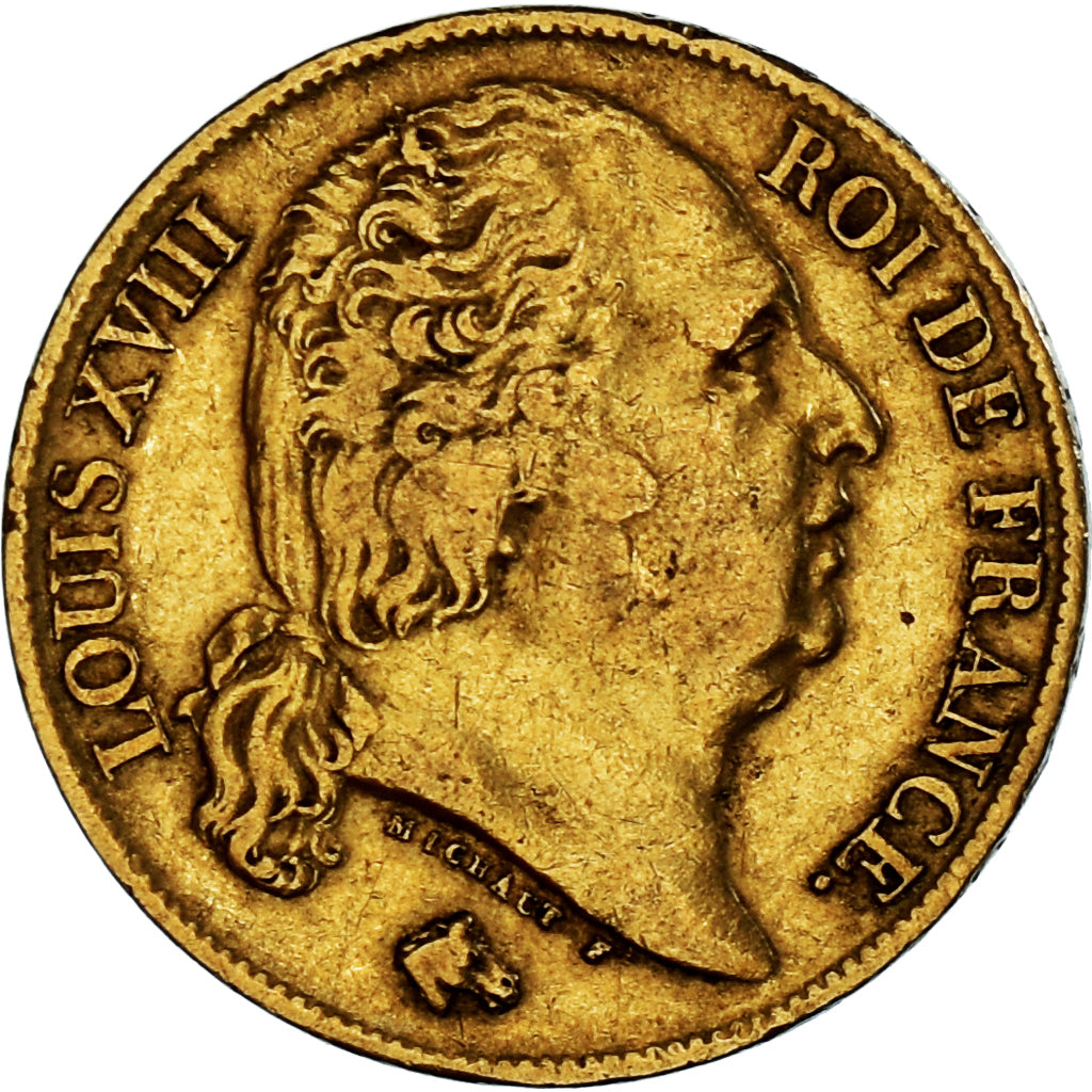 Monnaie, France, Louis XVIII, 20 Francs, 1817, Paris, TTB, Or, Gadoury:1028