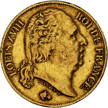 Monnaie, France, Louis XVIII, 20 Francs, 1817, Paris, TTB, Or, Gadoury:1028
