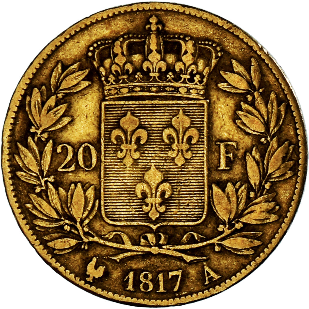 Monnaie, France, Louis XVIII, 20 Francs, 1817, Paris, TTB, Or, Gadoury:1028