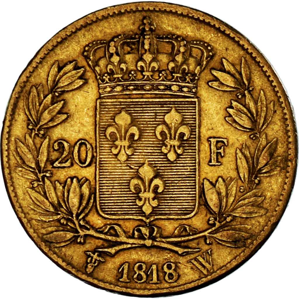 Monnaie, France, Louis XVIII, 20 Francs, 1818, Lille, TTB, Or, Gadoury:1028
